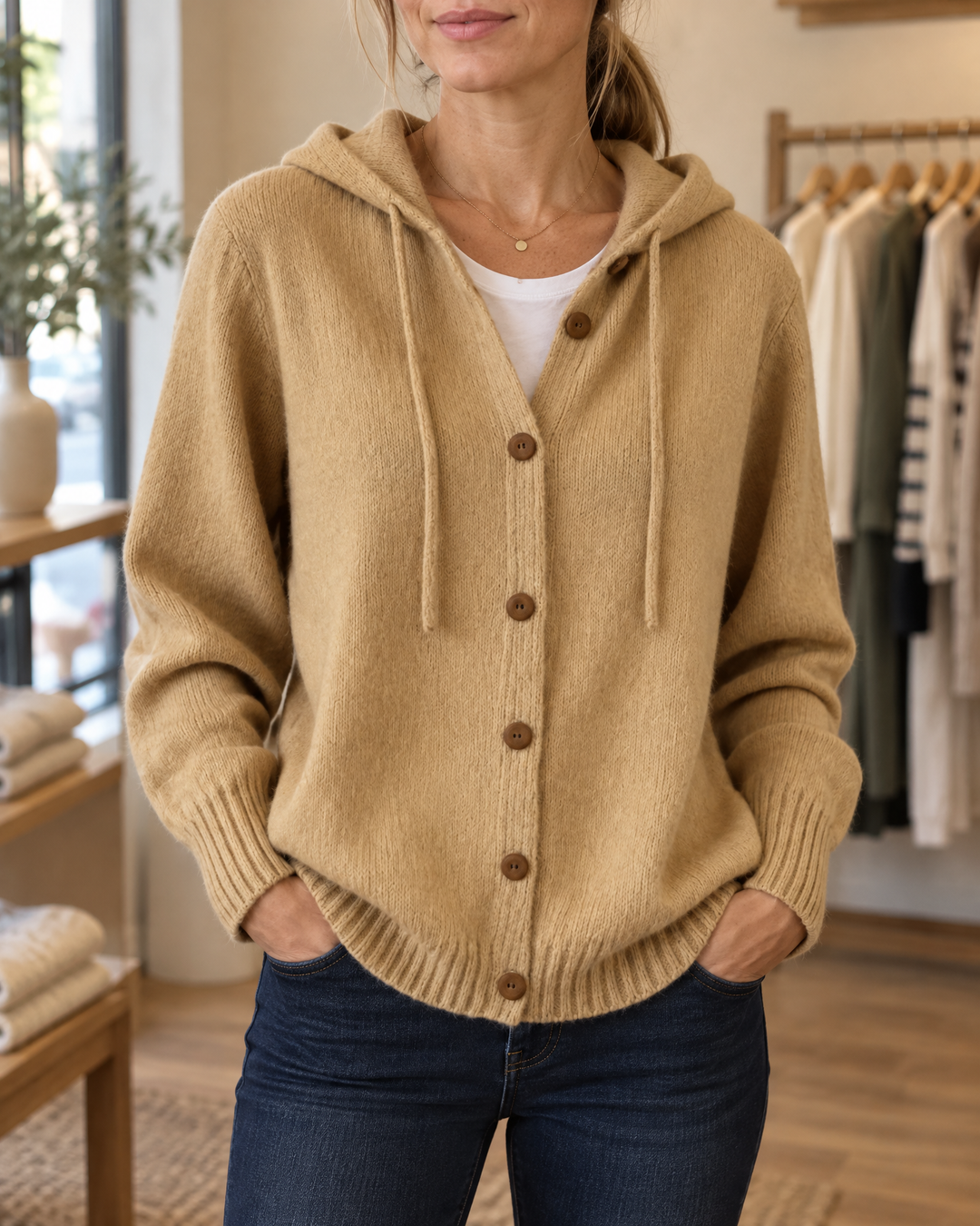 Nyla | Hooded Knit Cardigan