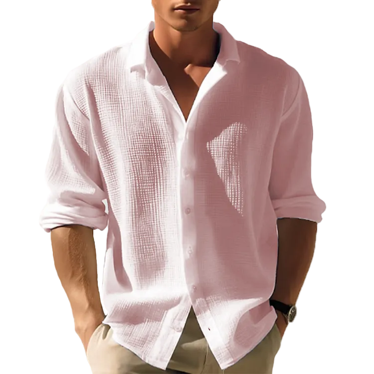 Men’s Button Down Shirt Lapel Collar