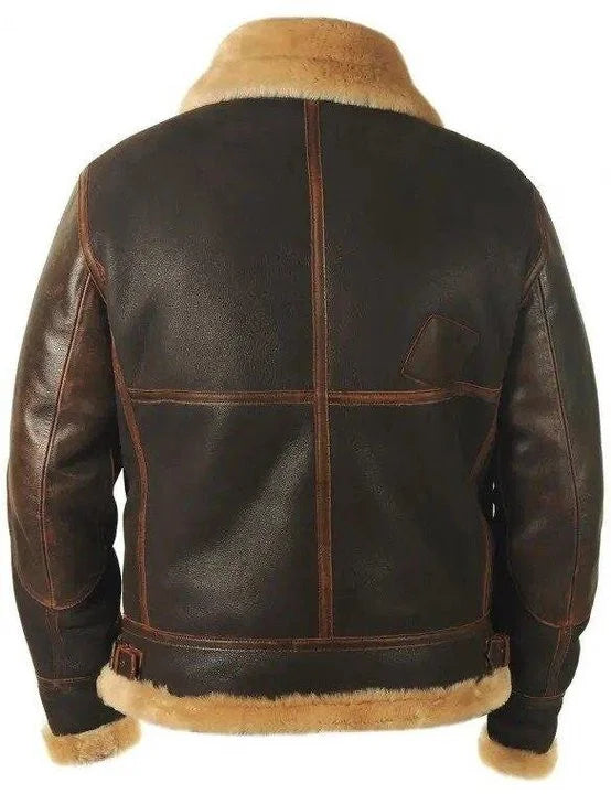 Men’s Aviator Jacket with Fur Collar