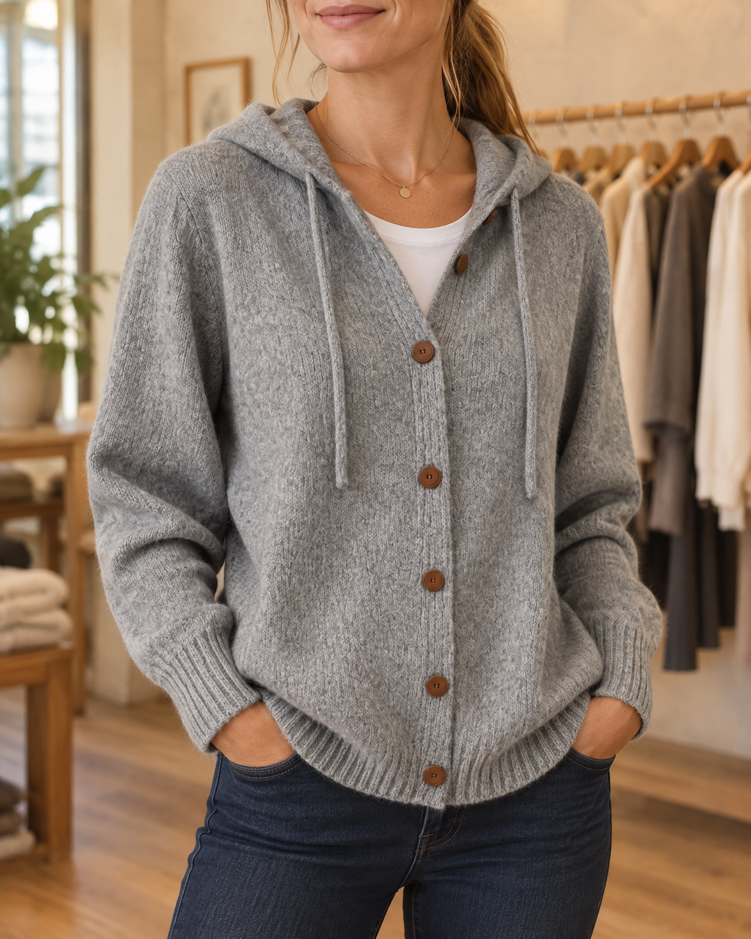 Nyla | Hooded Knit Cardigan