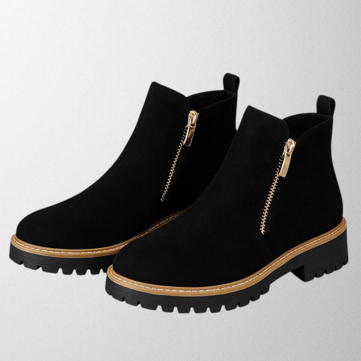 Elma™ | Women's shoe with round toe and side zip fastening