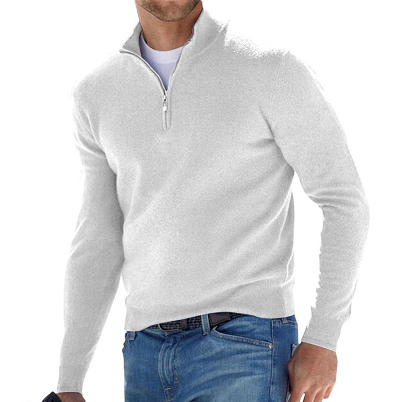 Men’s Mock Collar Quarter Zip Sweater