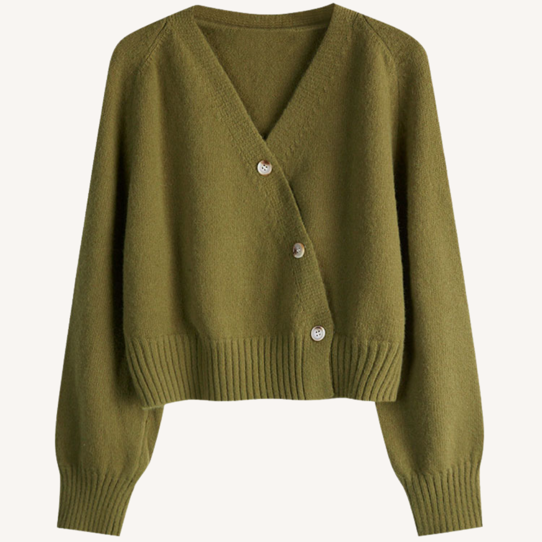 Beverly | V-Neck Buttoned Short Cardigan