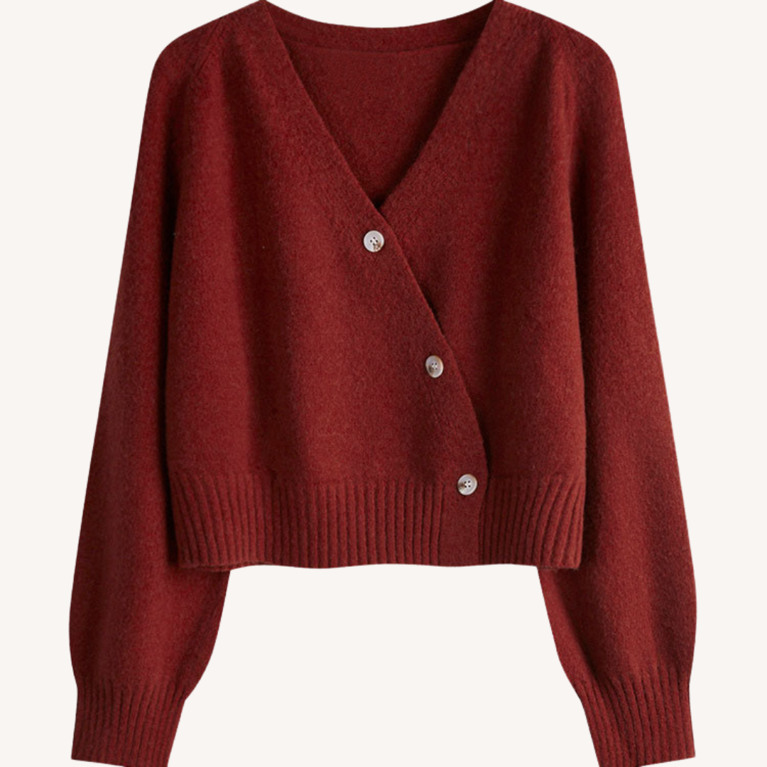 Beverly | V-Neck Buttoned Short Cardigan