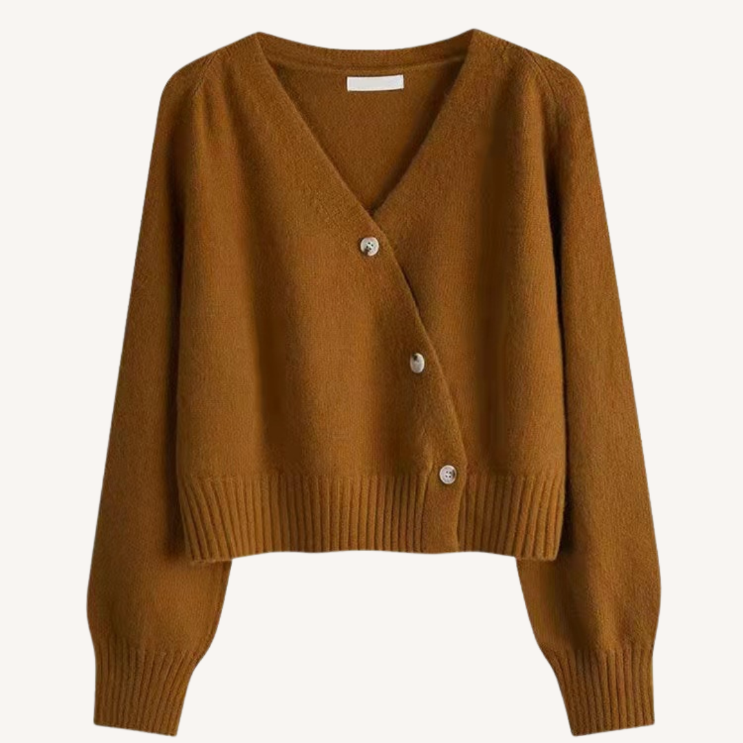 Beverly | V-Neck Buttoned Short Cardigan