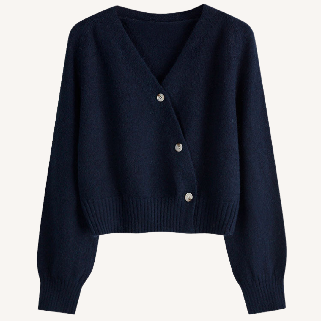 Beverly | V-Neck Buttoned Short Cardigan