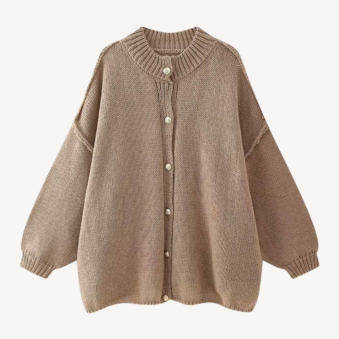 Penelope | Round Neck Knitted Cardigan