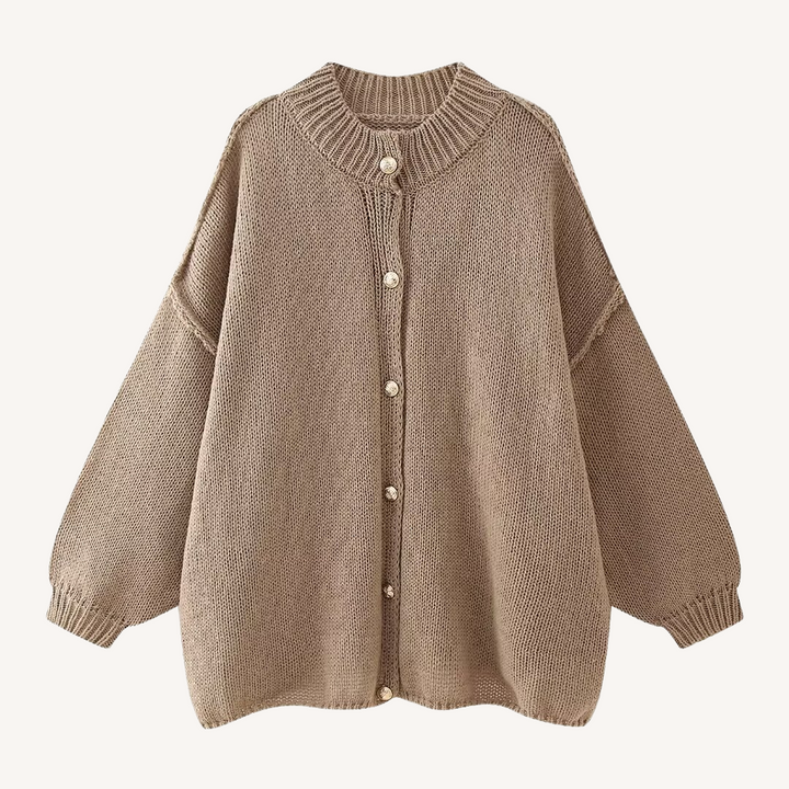 Penelope | Round Neck Knitted Cardigan