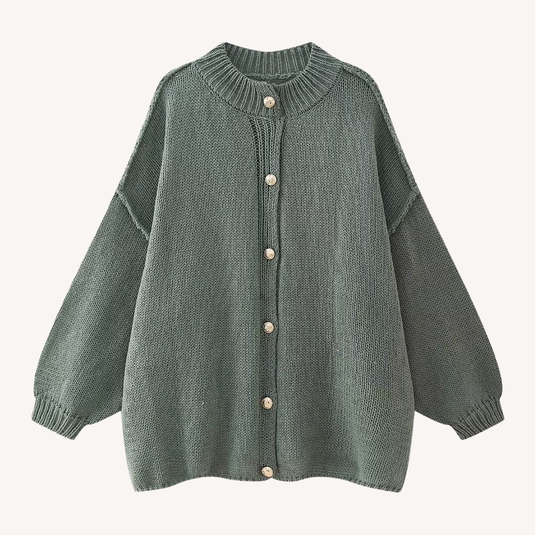 Penelope | Round Neck Knitted Cardigan