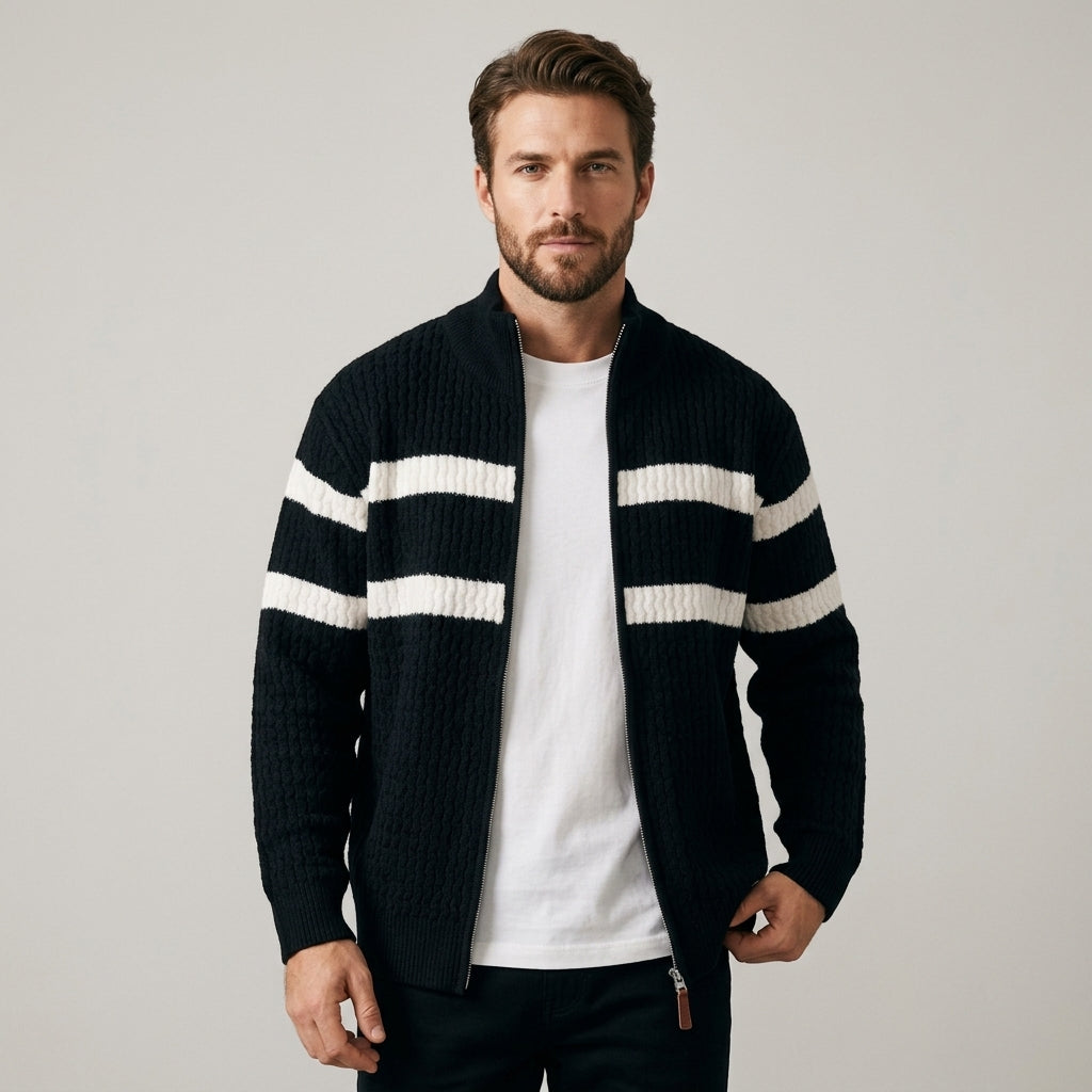 Iris | Textured Cable Knit Cardigan