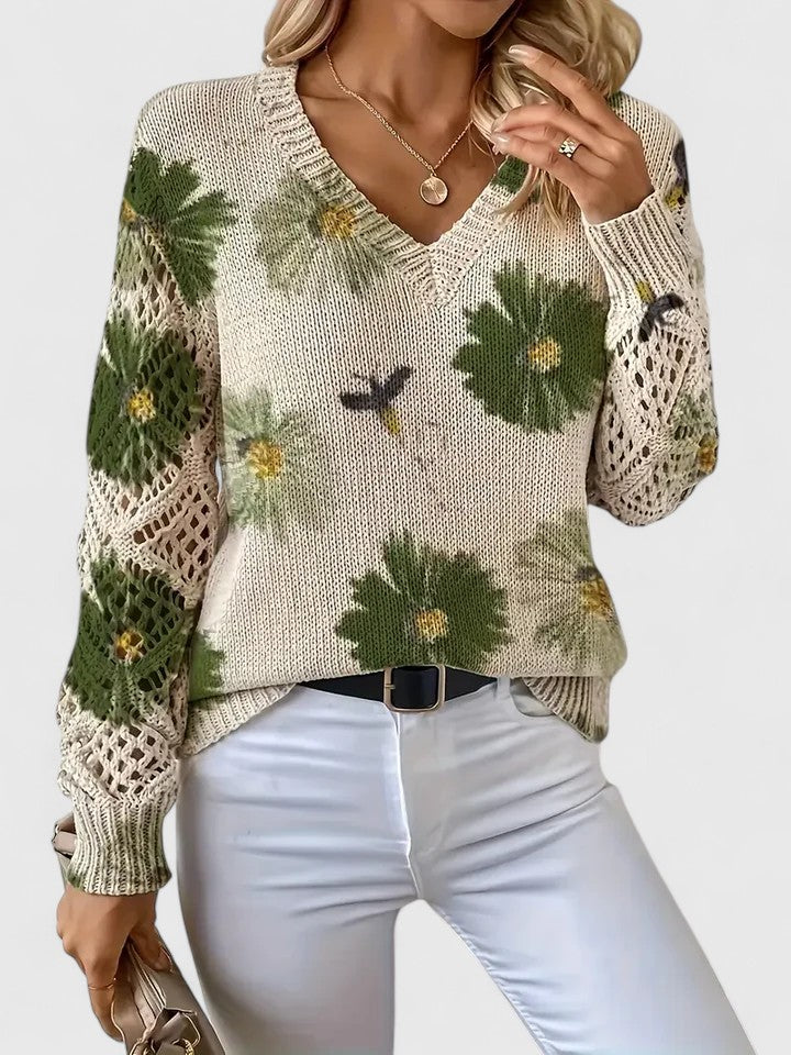 Aurelia | Elegant Floral Sweater
