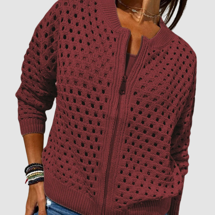 Grace | Knitted Cardigan with Zipper