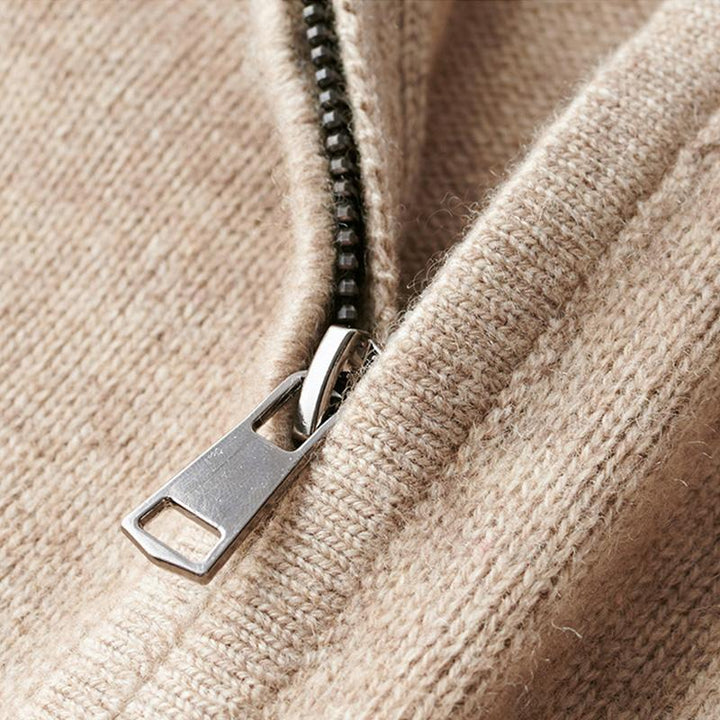 Men’s Mock Collar Quarter Zip Sweater