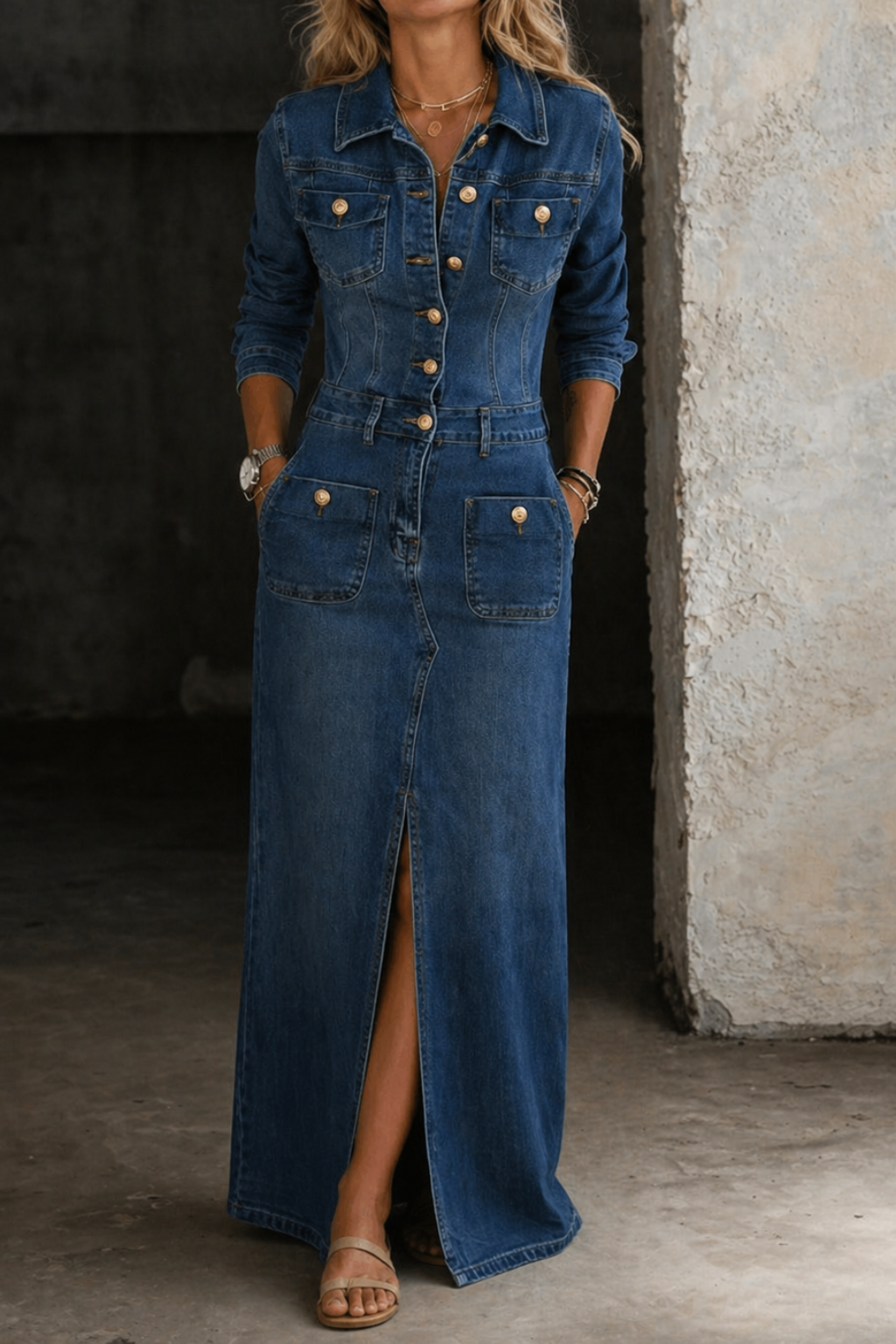 Leila | Classic Ease Denim Dress