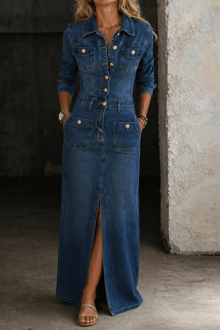 Leila | Classic Ease Denim Dress