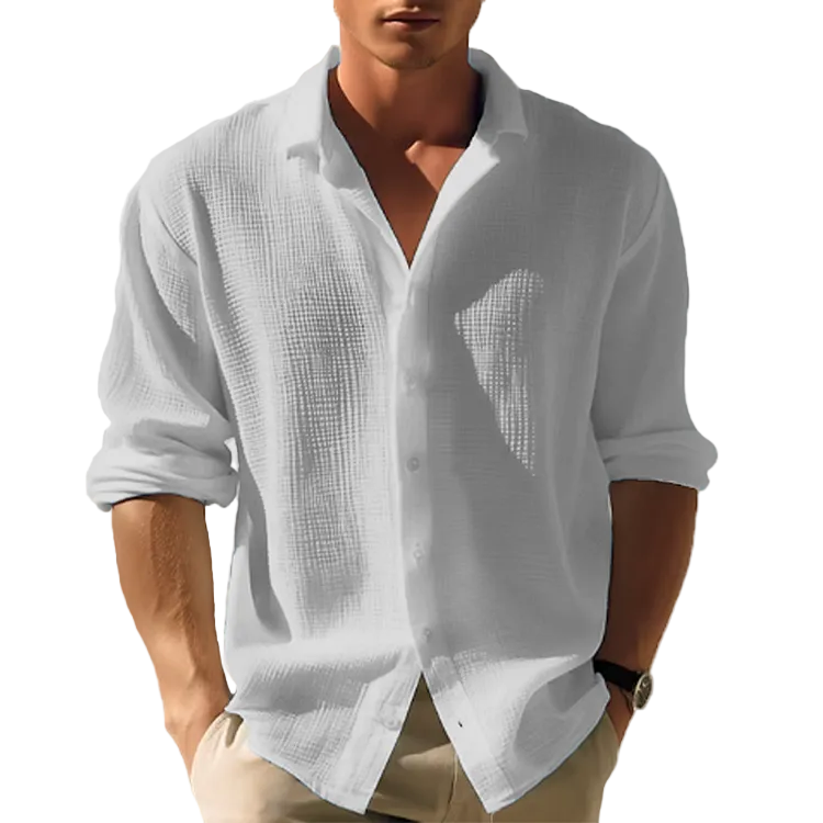 Men’s Button Down Shirt Lapel Collar
