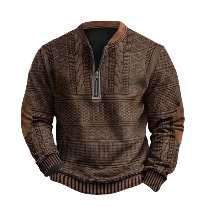Men’s Cable Knit Half Zip Sweater
