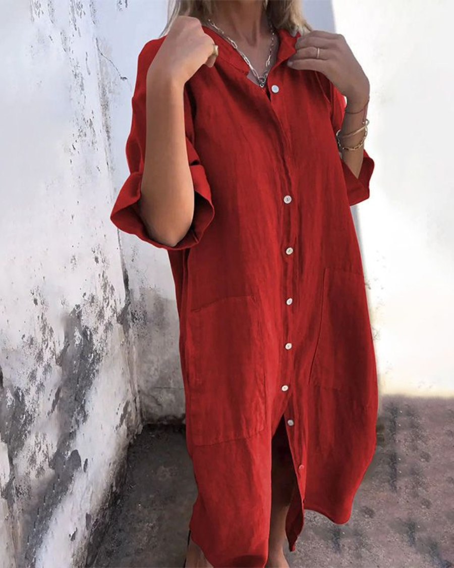 Women's Boho Shirt Dress