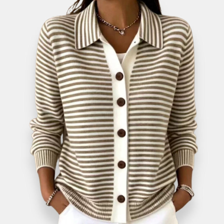 Jamie | Striped Button Cardigan