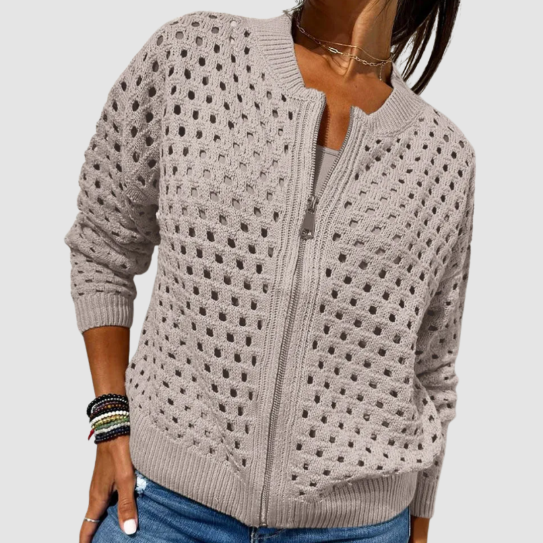 Grace | Knitted Cardigan with Zipper