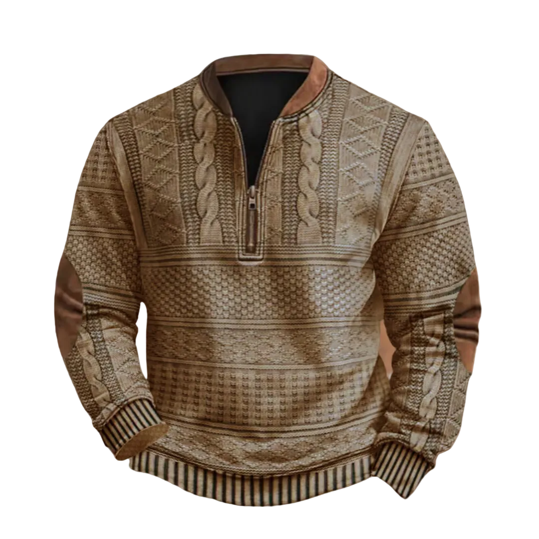 Men’s Cable Knit Half Zip Sweater