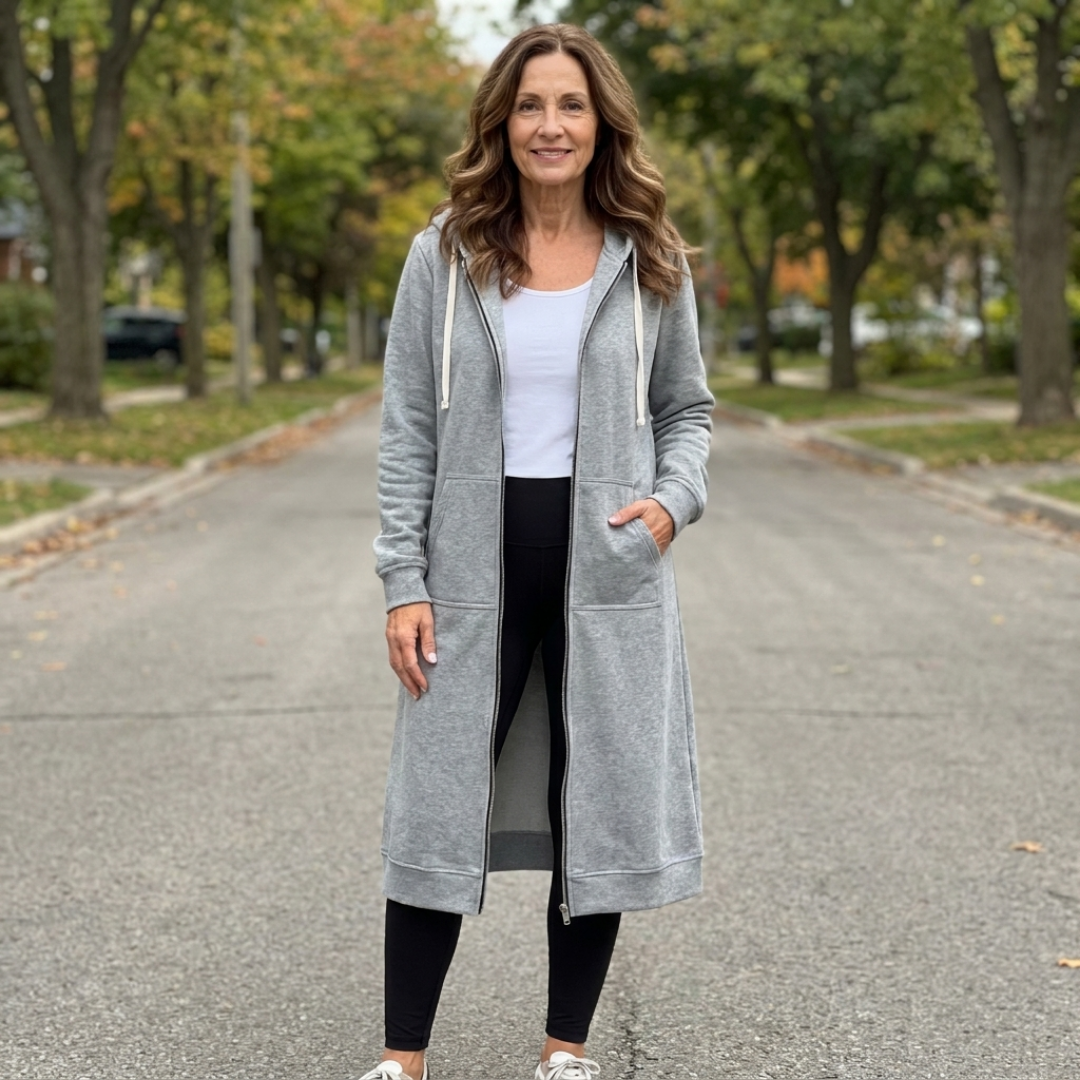 Madelyn | Relaxed Zip-Up Longline Cardigan