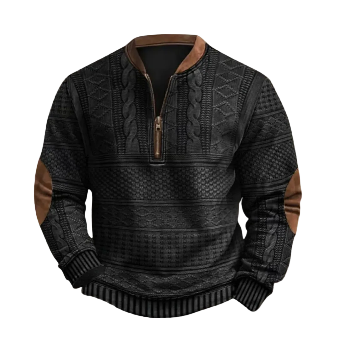 Men’s Cable Knit Half Zip Sweater