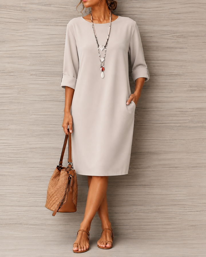 Odette | Relaxed Roll-Cuff Dress