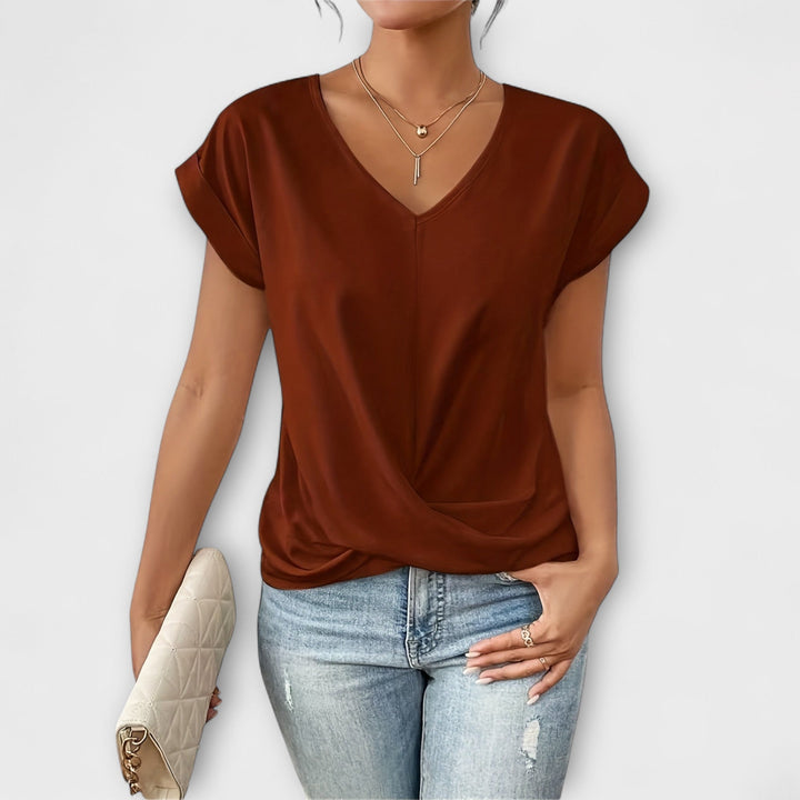 Carlinda | Elegant V-Neck Top
