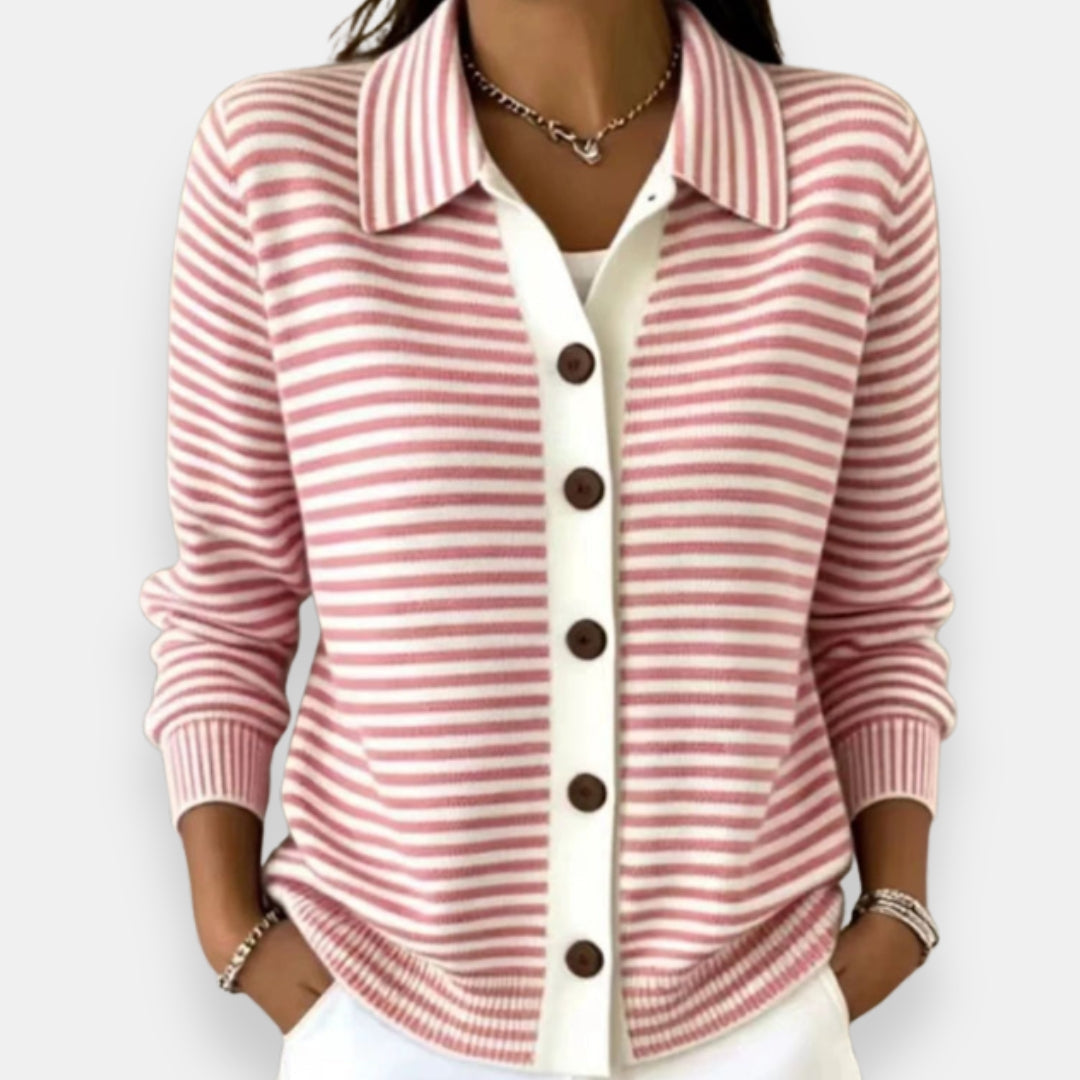Jamie | Striped Button Cardigan