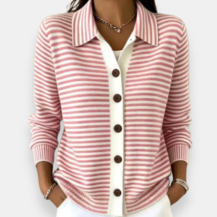 Jamie | Striped Button Cardigan