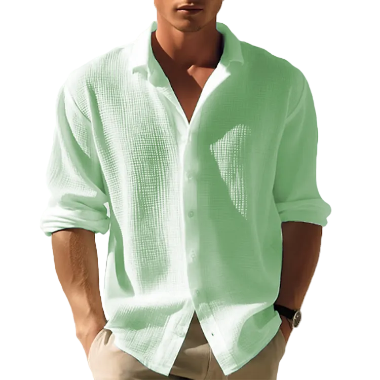 Men’s Button Down Shirt Lapel Collar