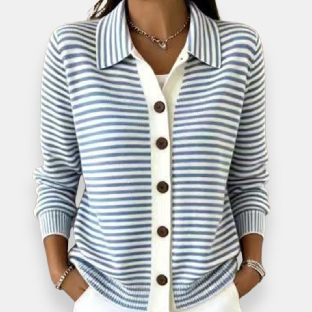 Jamie | Striped Button Cardigan