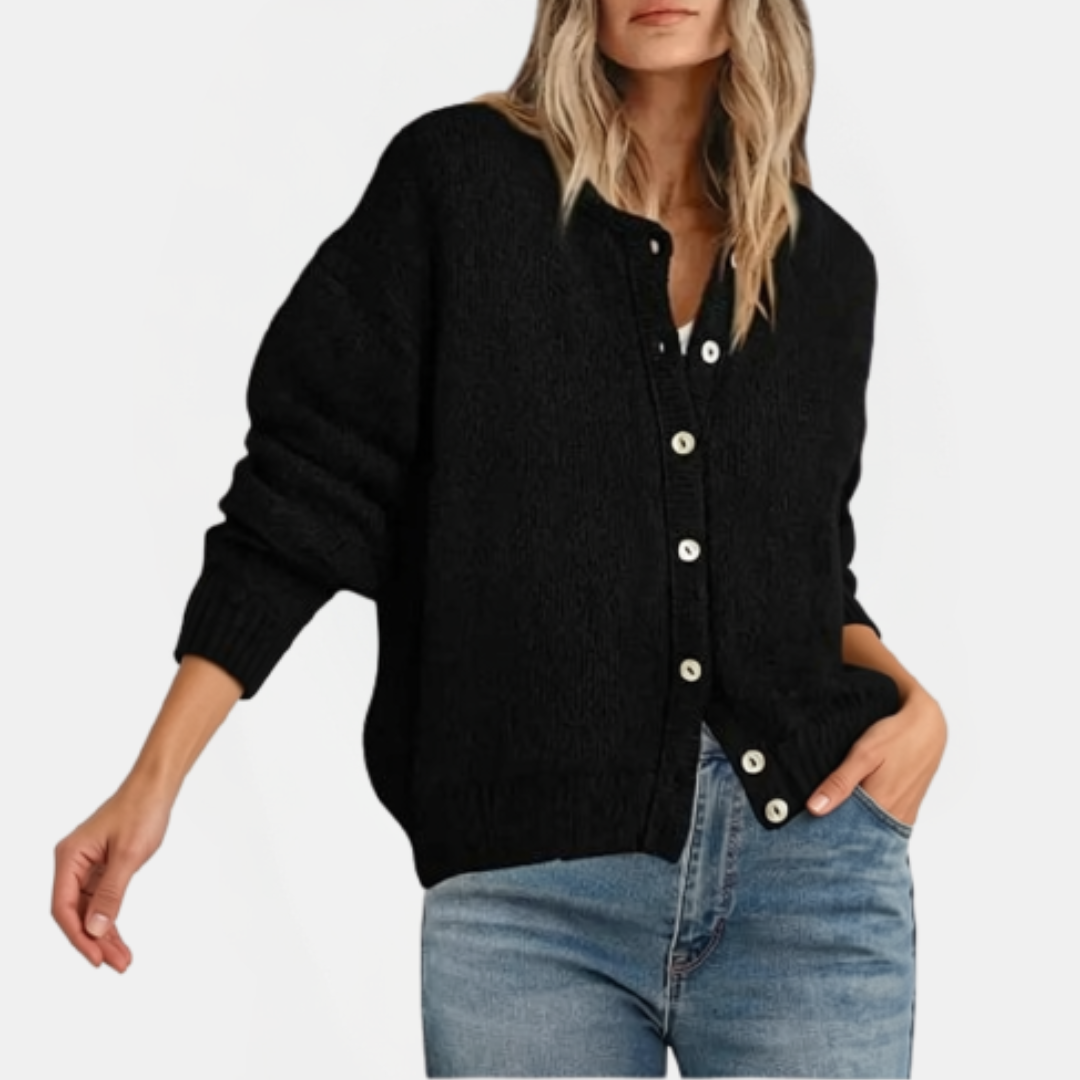 Indy | Relaxed Textured Button Cardigan