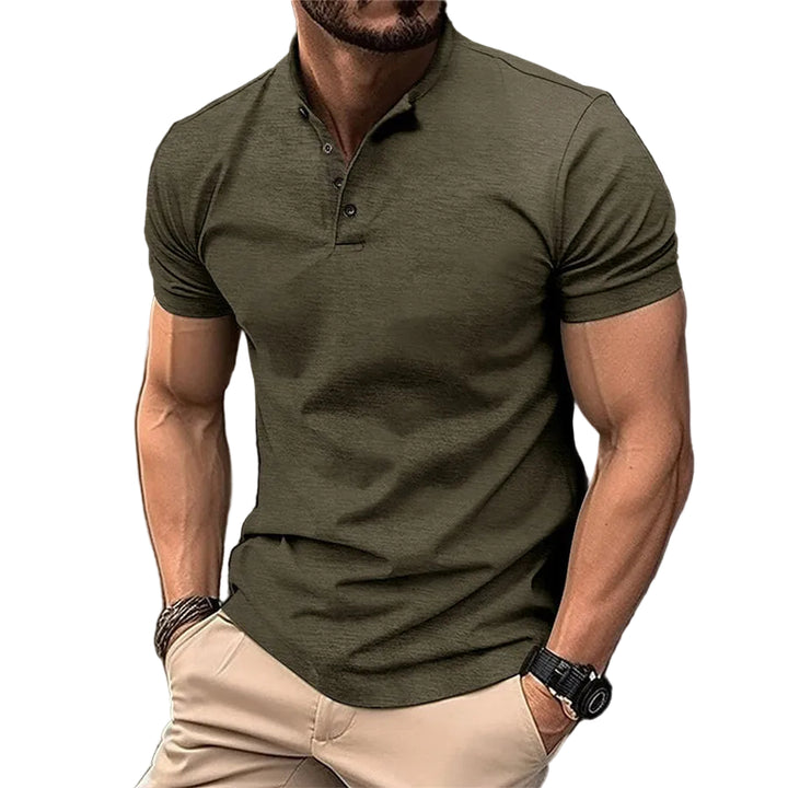 Men’s Stand Collar Polo Shirt