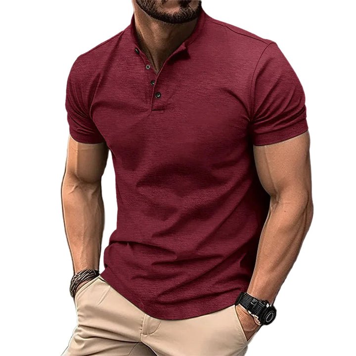 Men’s Stand Collar Polo Shirt