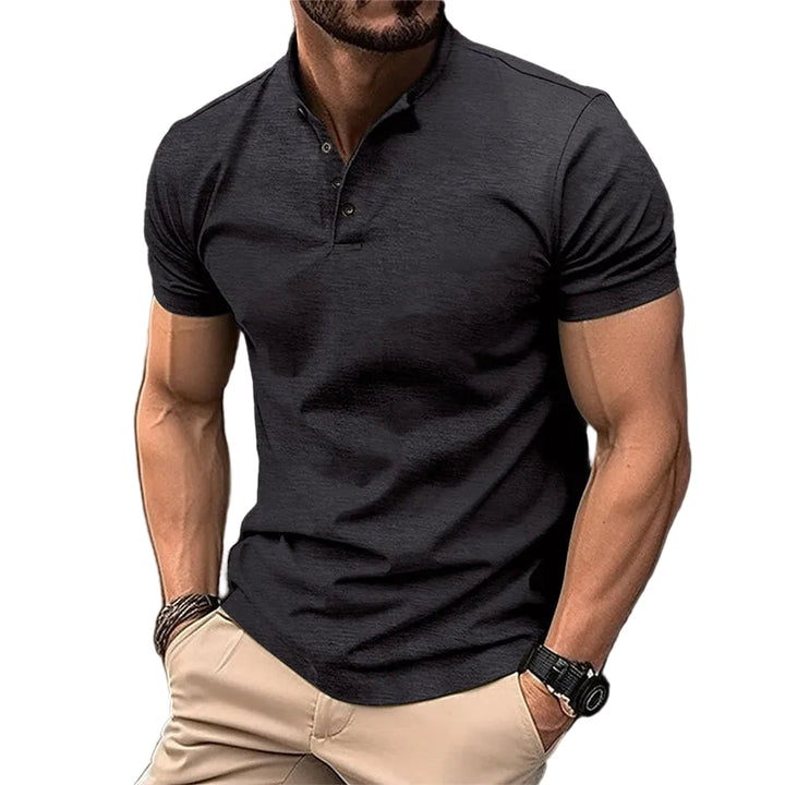 Men’s Stand Collar Polo Shirt