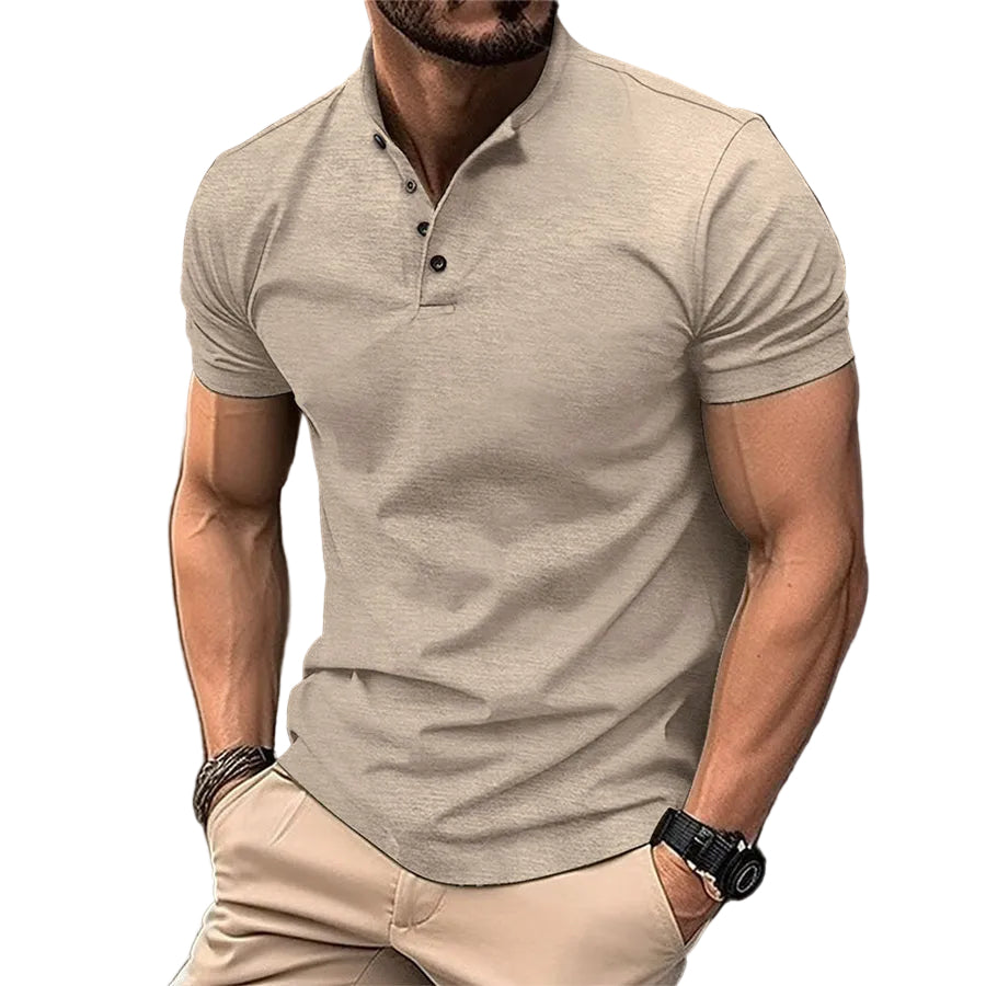 Men’s Stand Collar Polo Shirt