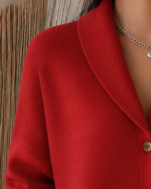 Lillian | Elegant Button Collar Cardigan