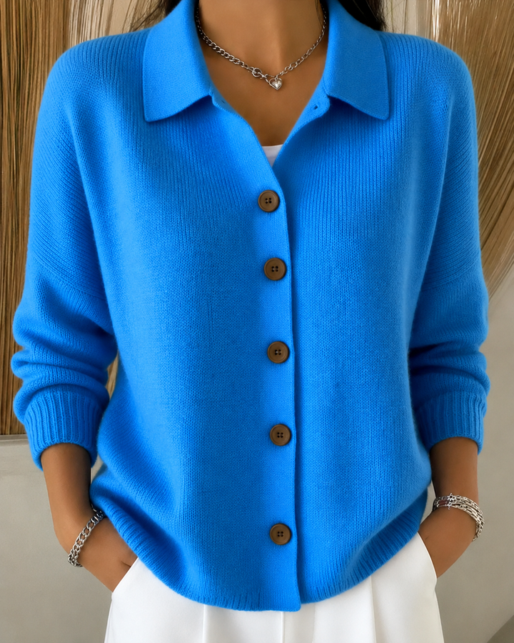 Lillian | Elegant Button Collar Cardigan