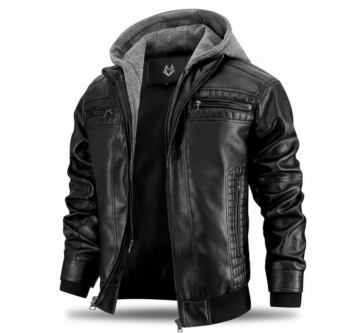 Men’s Hooded Zip Bomber Jacket