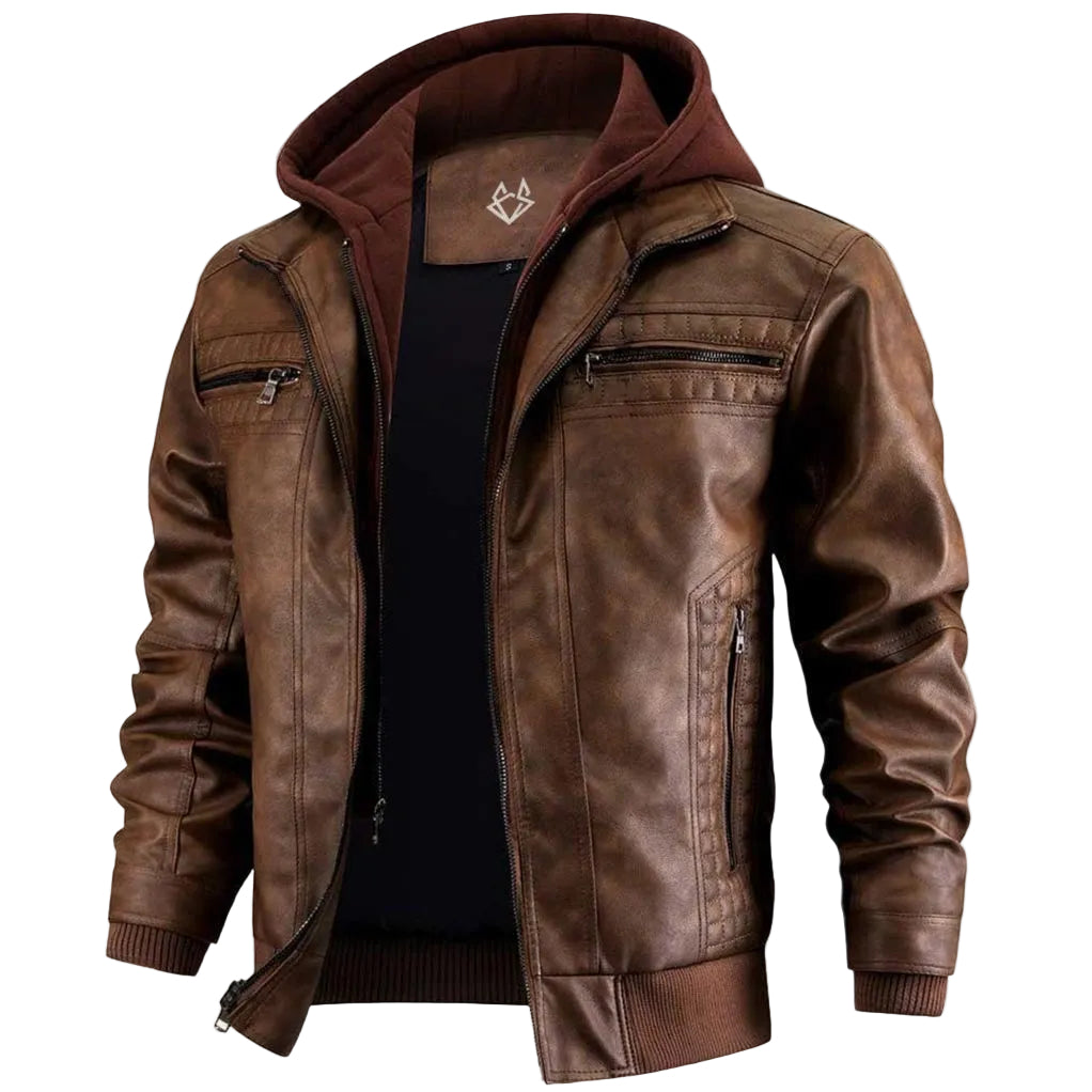Men’s Hooded Zip Bomber Jacket