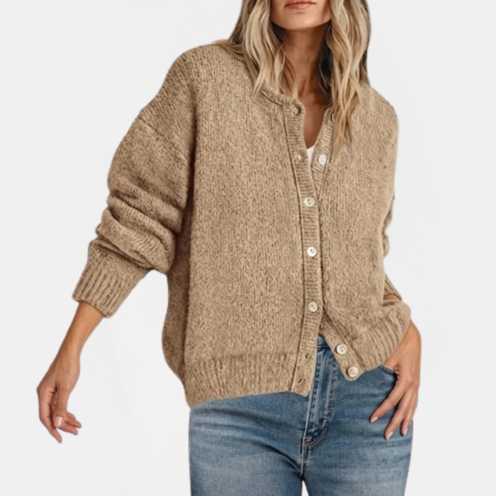 Indy | Relaxed Textured Button Cardigan