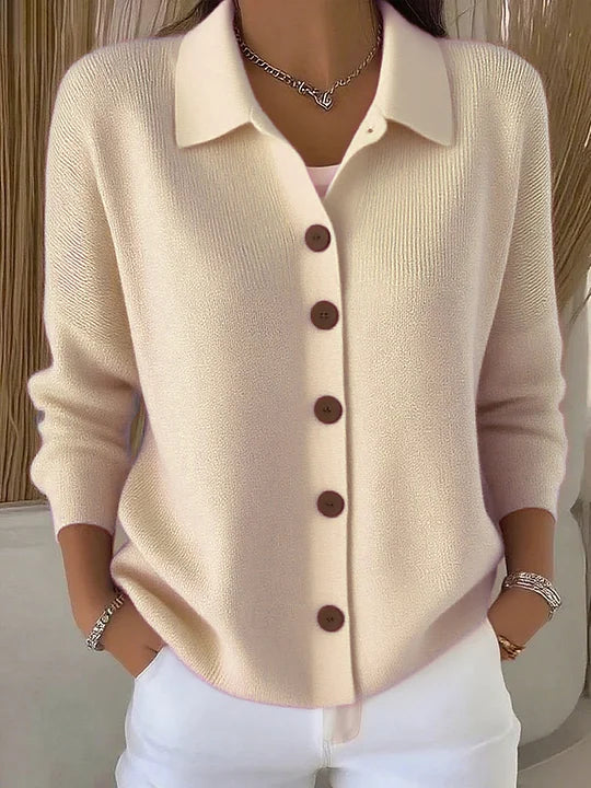 Rosalie | Button-Front Collared Cardigan