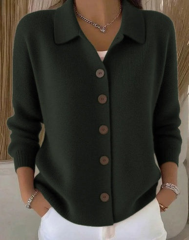 Rosalie | Button-Front Collared Cardigan