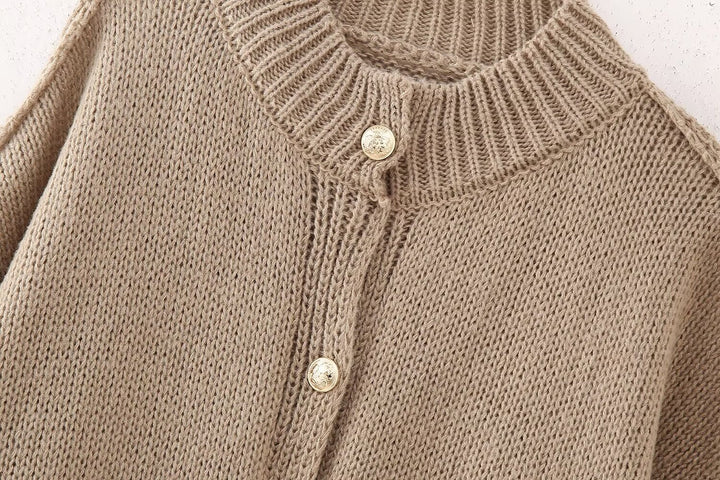 Penelope | Round Neck Knitted Cardigan