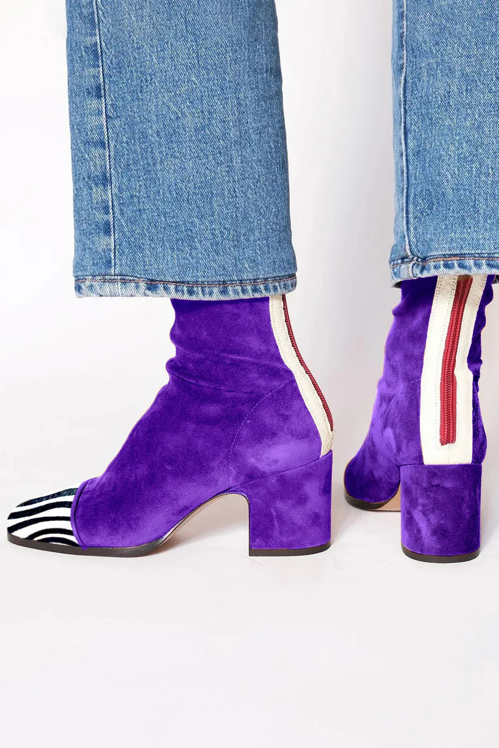 Fabienne | Square Toe Block Heel Boots