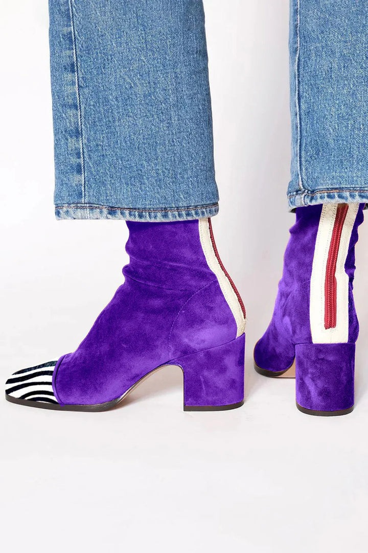 Fabienne | Square Toe Block Heel Boots