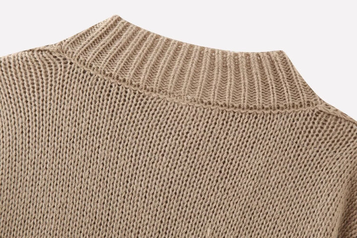Penelope | Round Neck Knitted Cardigan