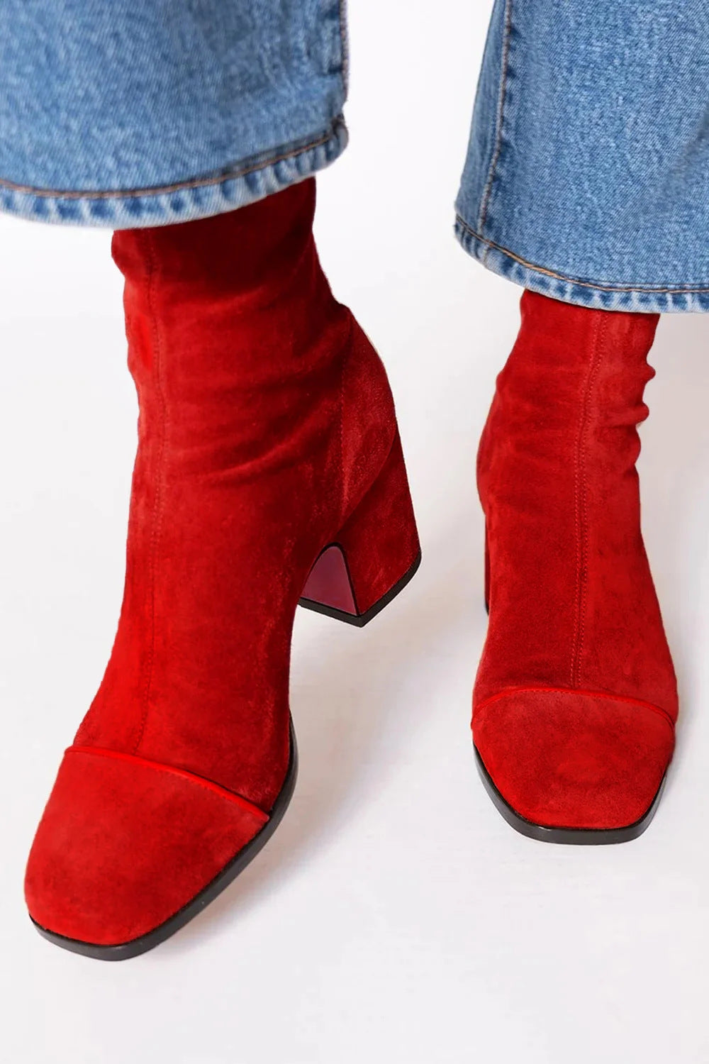 Fabienne | Square Toe Block Heel Boots